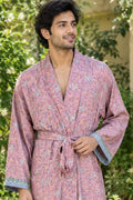 Silky Soft Mens Kimono Robe | Masculine Elegant Classic Sustainable Vintage House Robe gift, Timeless Comfy Lounge Beach Cover Up, Nightwear