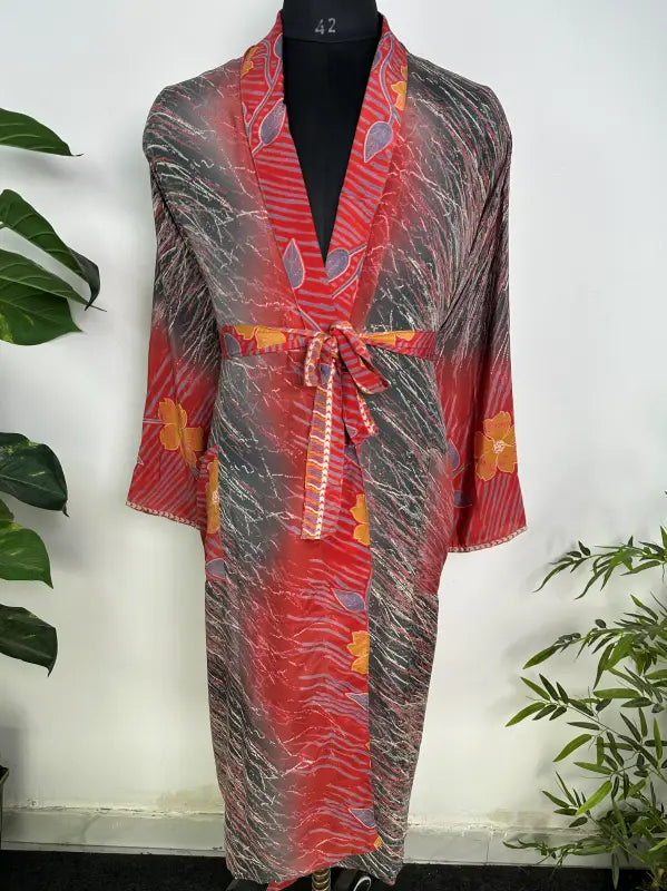 Silky Soft Mens Kimono Robe | Masculine Elegant Classic Sustainable Vintage House Robe gift, Timeless Comfy Lounge Beach Cover Up, Nightwear