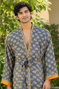 Silky Soft Mens Kimono Robe | Masculine Elegant Classic Sustainable Vintage House Robe gift, Timeless Comfy Lounge Beach Cover Up, Nightwear