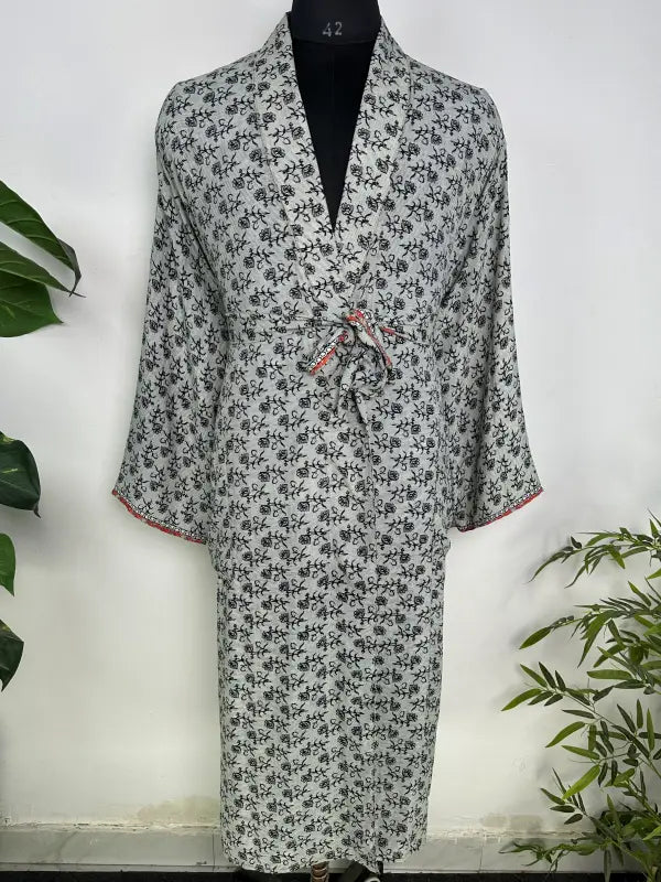 Silky Soft Mens Kimono Robe | Masculine Elegant Classic Sustainable Vintage House Robe gift, Timeless Comfy Lounge Beach Cover Up, Nightwear