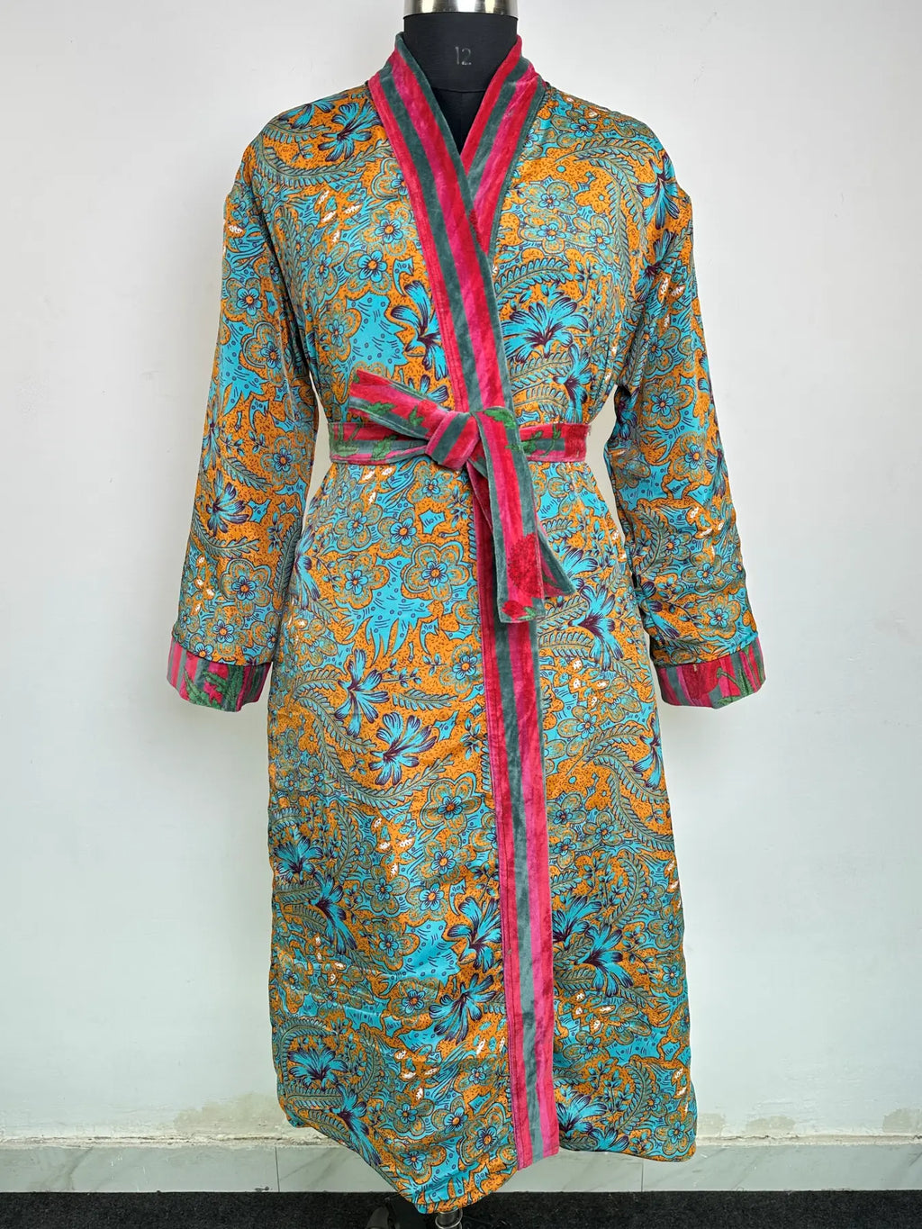Velvet Women Boho Kimono | Dressing Gown Reversible With Lining, Womens Clothing, Bridal Robe Spa Gift For Her, Smoking Jacket For Her