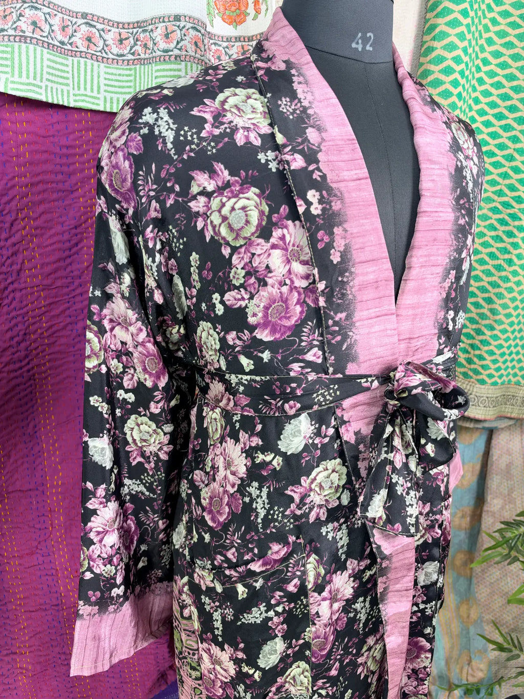 Silky Soft Mens Kimono Robe | Masculine Elegant Classic Sustainable Vintage House Robe gift, Timeless Comfy Lounge Beach Cover Up, Nightwear