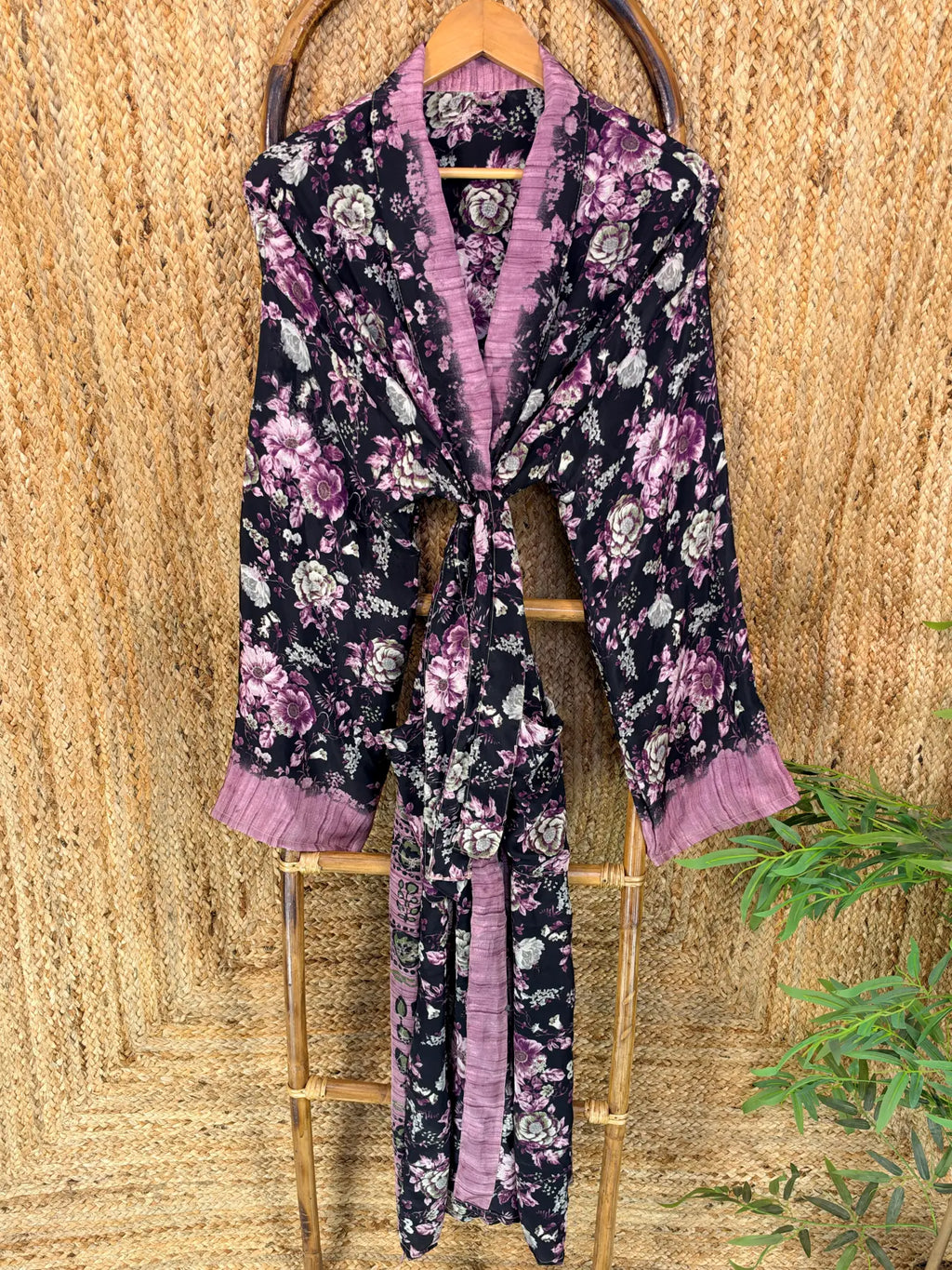Silky Soft Mens Kimono Robe | Masculine Elegant Classic Sustainable Vintage House Robe gift, Timeless Comfy Lounge Beach Cover Up, Nightwear