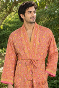 Silky Soft Mens Kimono Robe | Masculine Elegant Classic Sustainable Vintage House Robe gift, Timeless Comfy Lounge Beach Cover Up, Nightwear