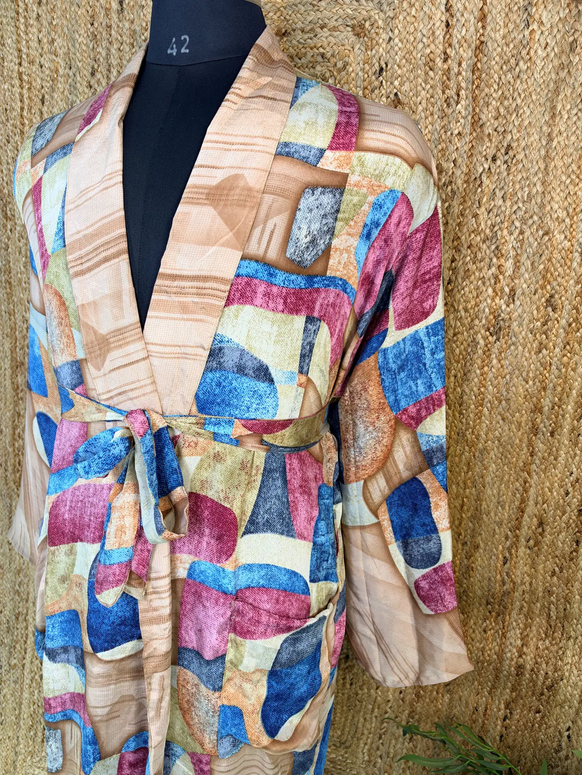 Silky Soft Mens Kimono Robe | Masculine Elegant Classic Sustainable Vintage House Robe gift, Timeless Comfy Lounge Beach Cover Up, Nightwear