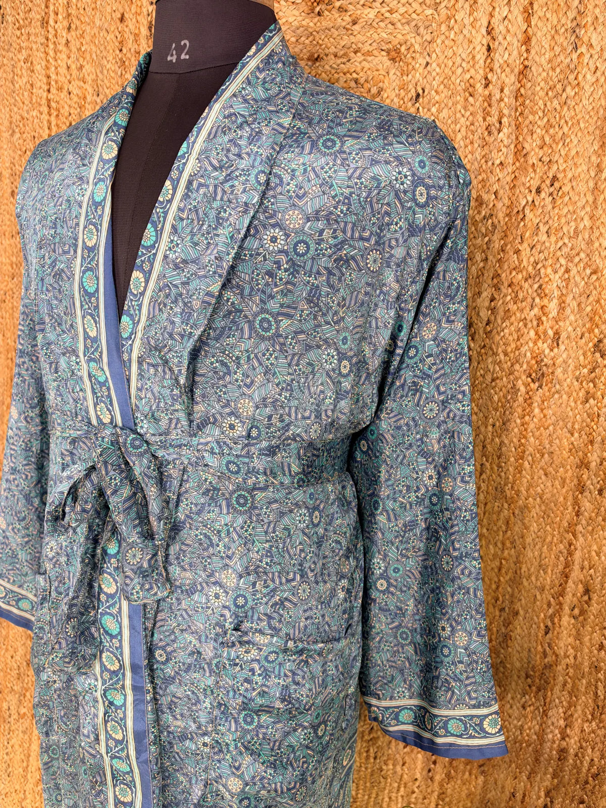 Silky Soft Mens Kimono Robe | Masculine Elegant Classic Sustainable Vintage House Robe gift, Timeless Comfy Lounge Beach Cover Up, Nightwear