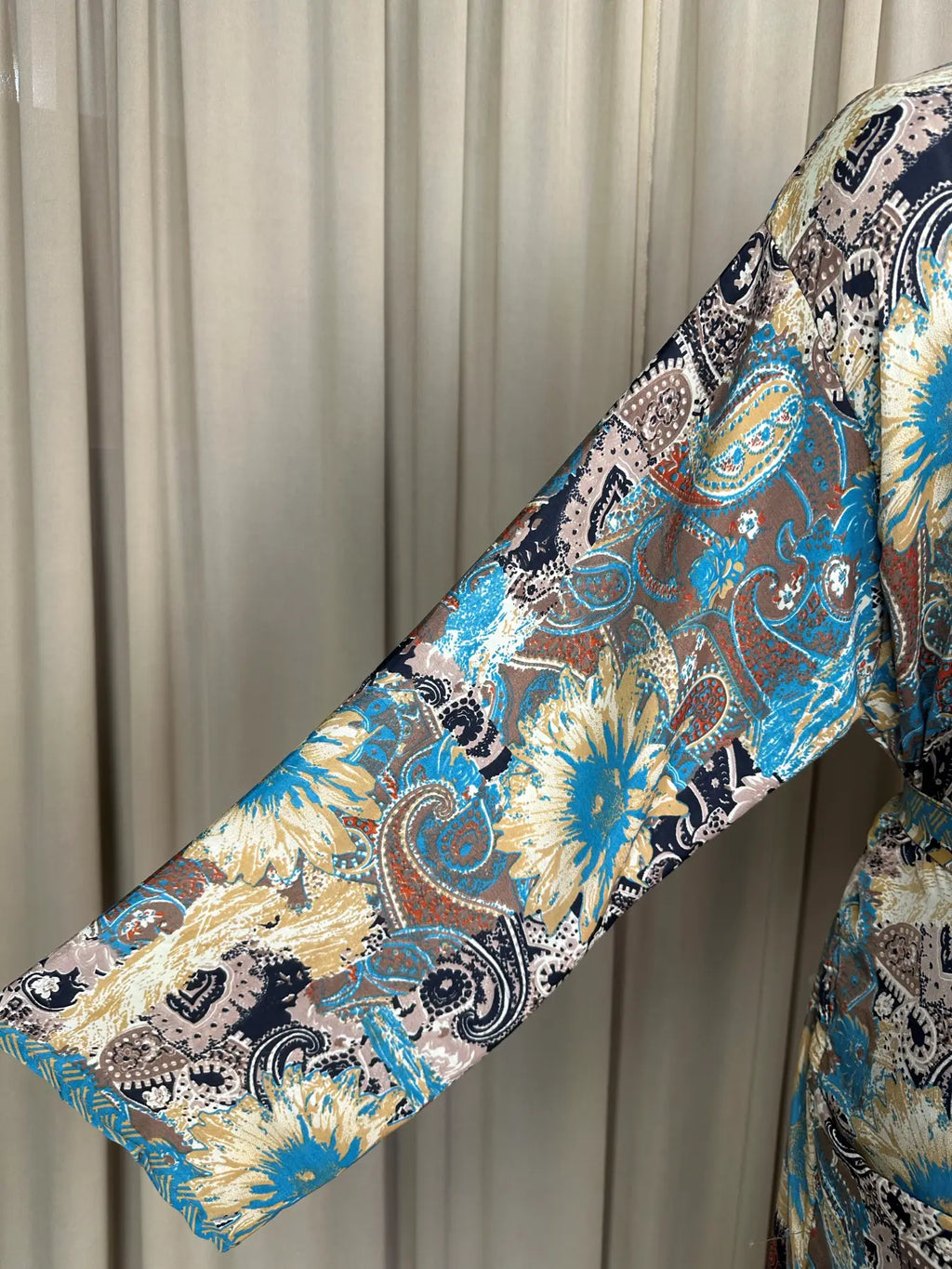 Silky Soft Menâ€™s Kimono Robe | Masculine Elegant Classic Sustainable Vintage House Robe gift, Timeless Comfy Lounge Beach Wear Brown Floral