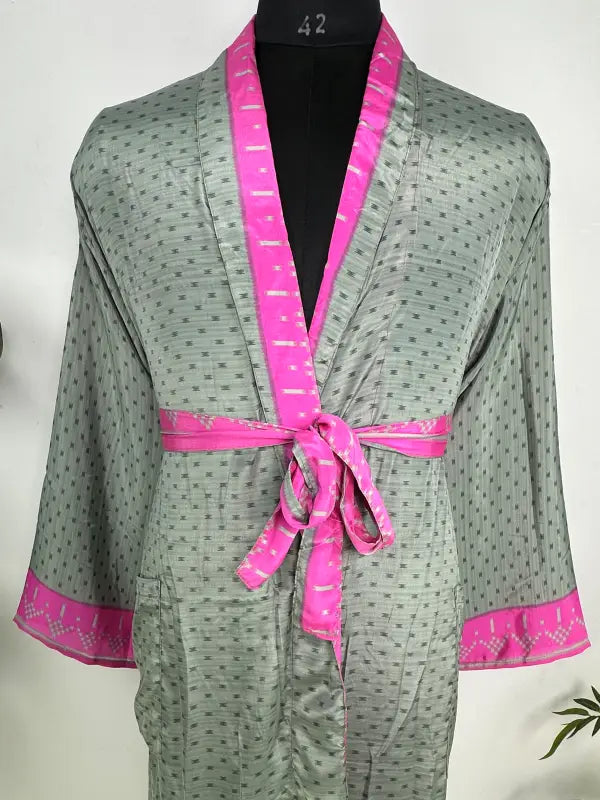 Silky Soft Mens Kimono Robe | Masculine Elegant Classic Sustainable Vintage House Robe gift, Timeless Comfy Lounge Beach Cover Up, Nightwear