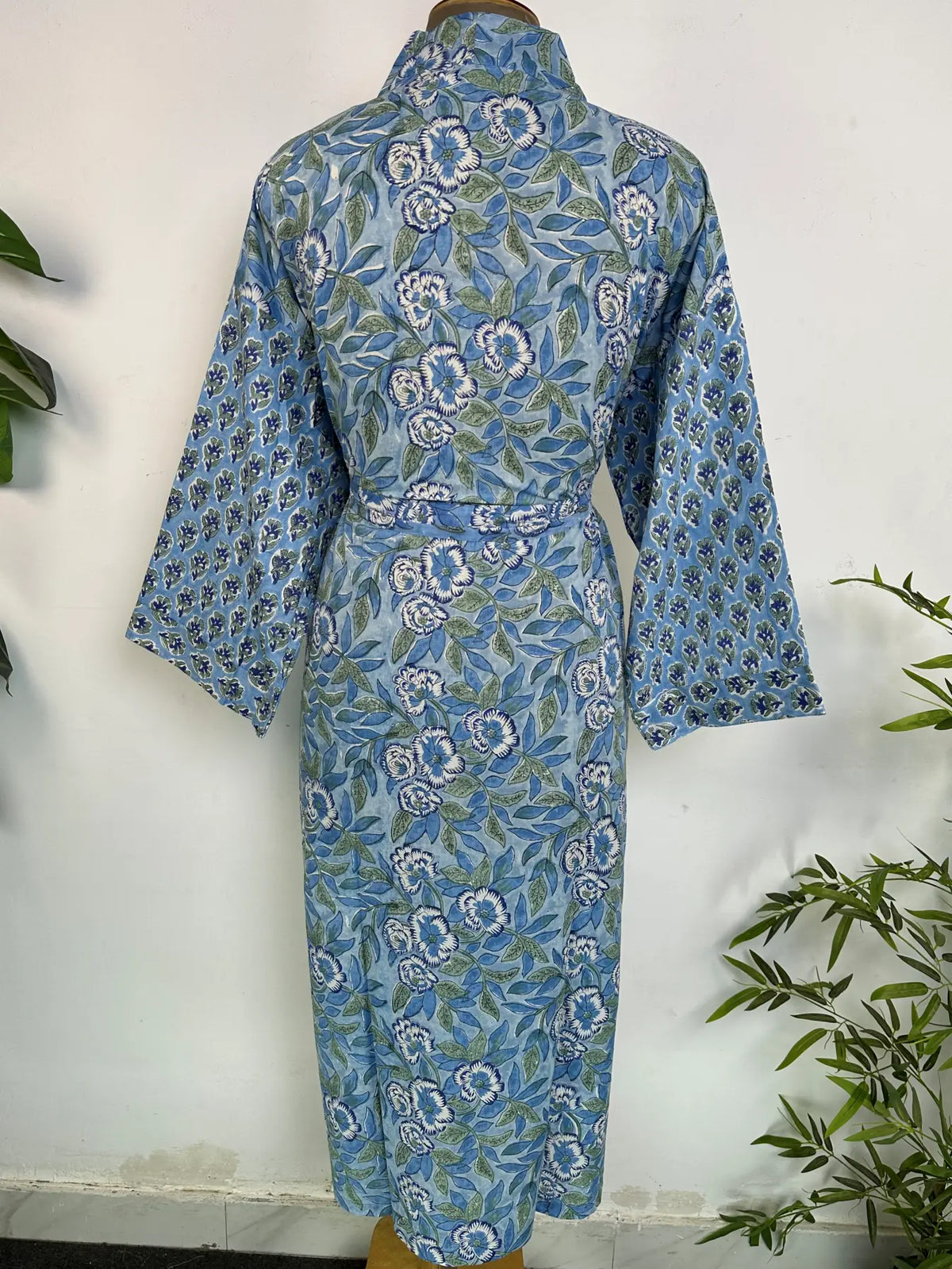 Cotton Kimono Robe | Handblock Printed Summer House Robe, Dressing Gown, Boho Beach Coverup, Womens clothing Bridesmaid dress, Gift For Her
