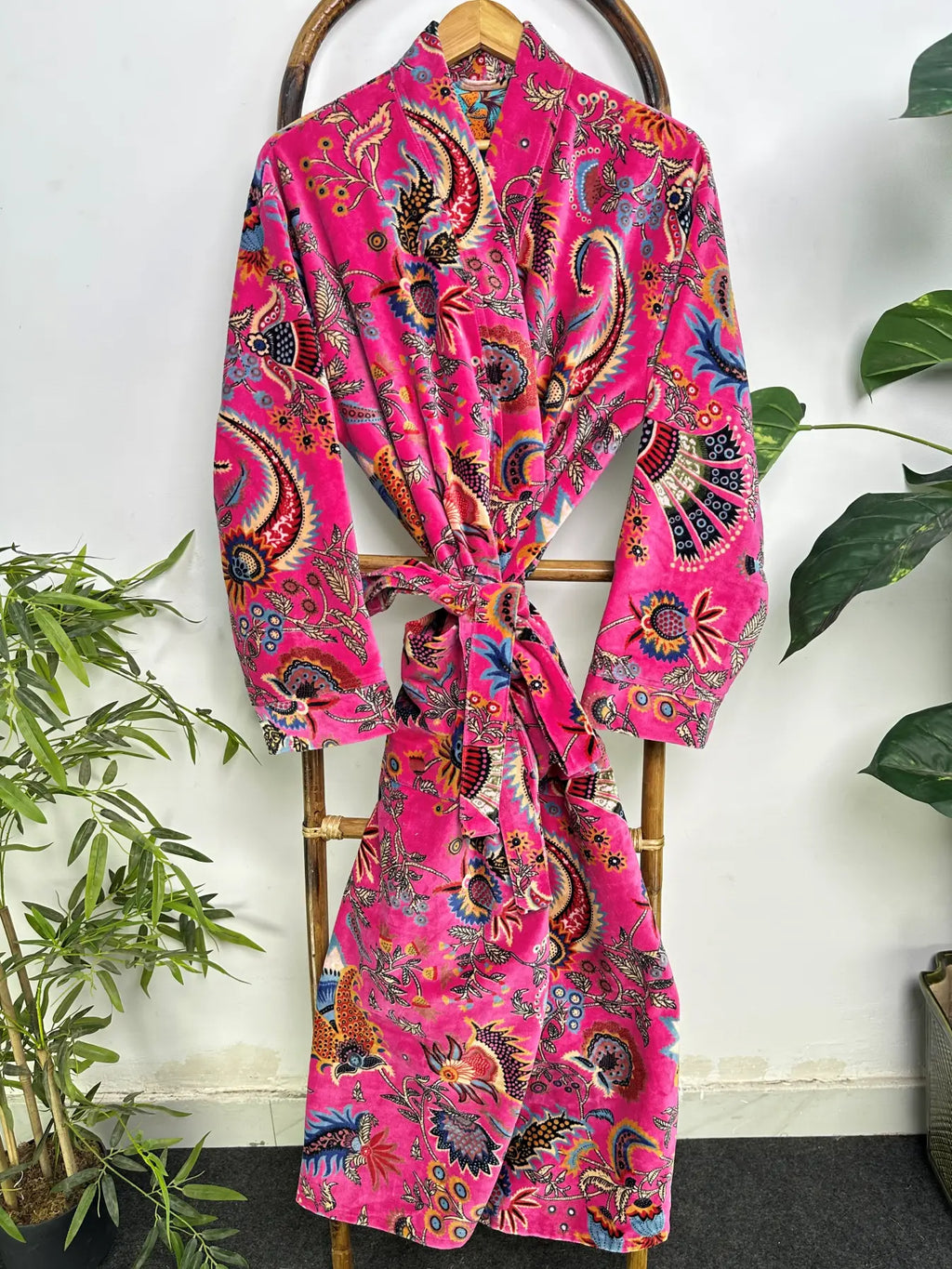 Velvet Women Kimono Dressing Gown | Womens Clothing Boho Reversible With Lining | Bridal Robe Spa Gift  For Her, Smoking Jacket For Her