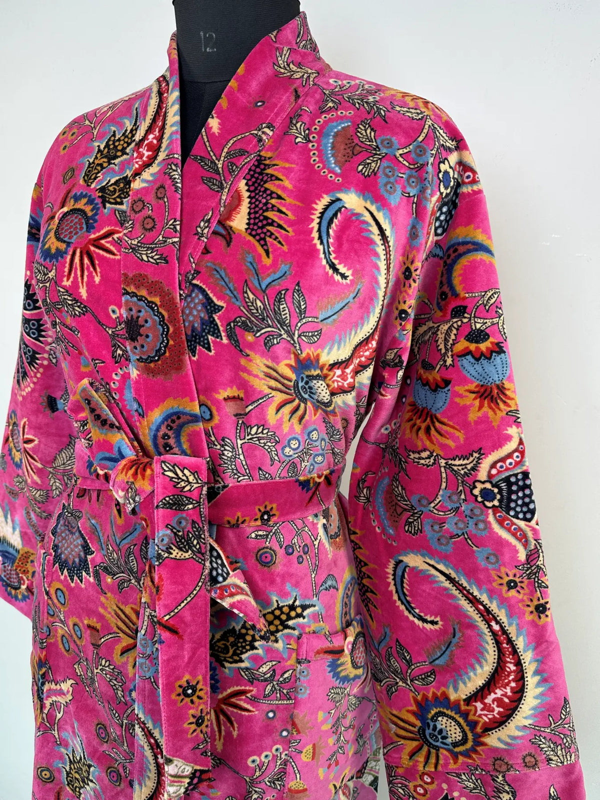 Velvet Women Kimono Dressing Gown | Womens Clothing Boho Reversible With Lining | Bridal Robe Spa Gift  For Her, Smoking Jacket For Her