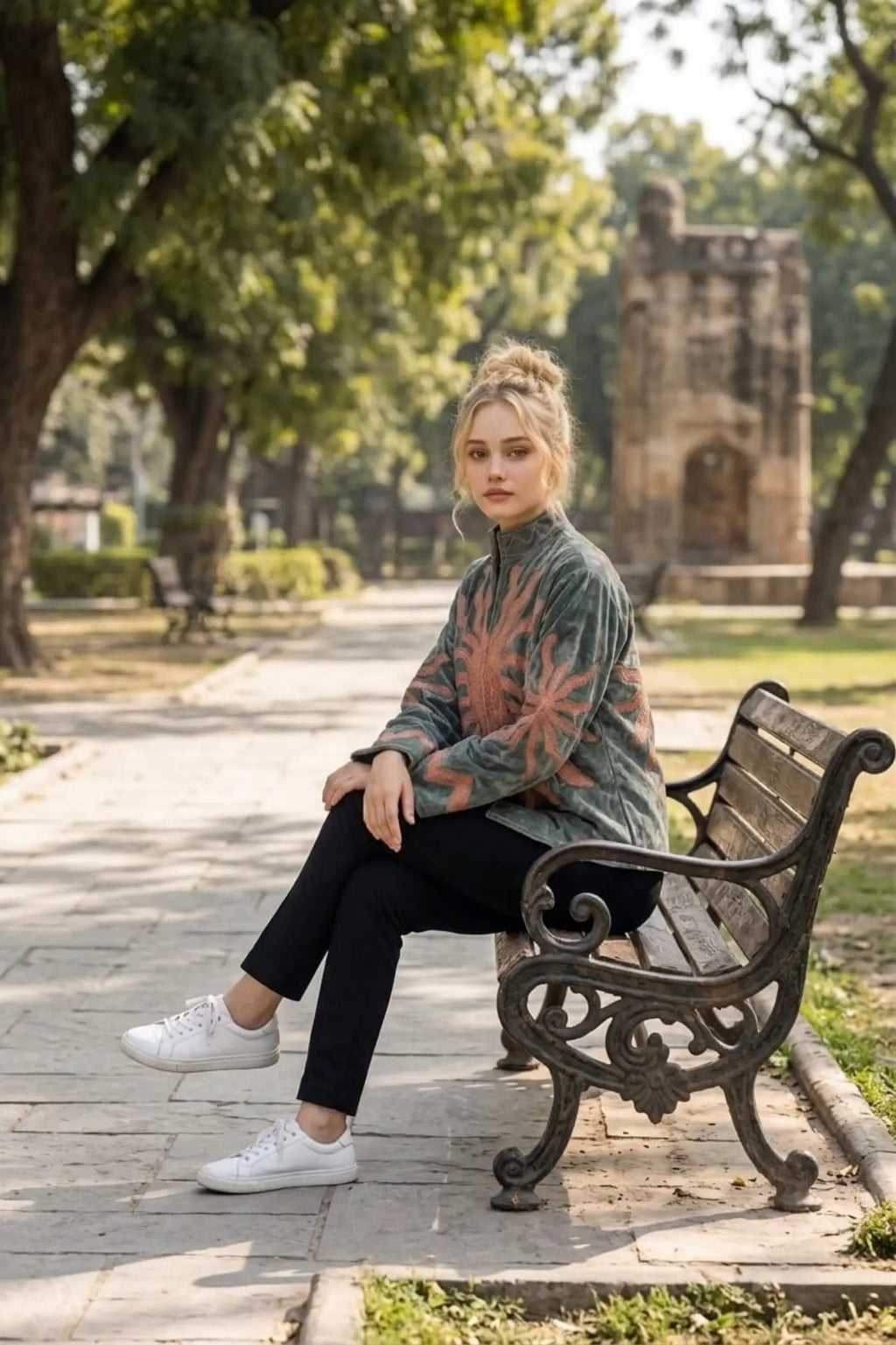 Women's Suzani embroidered Velvet Jacket