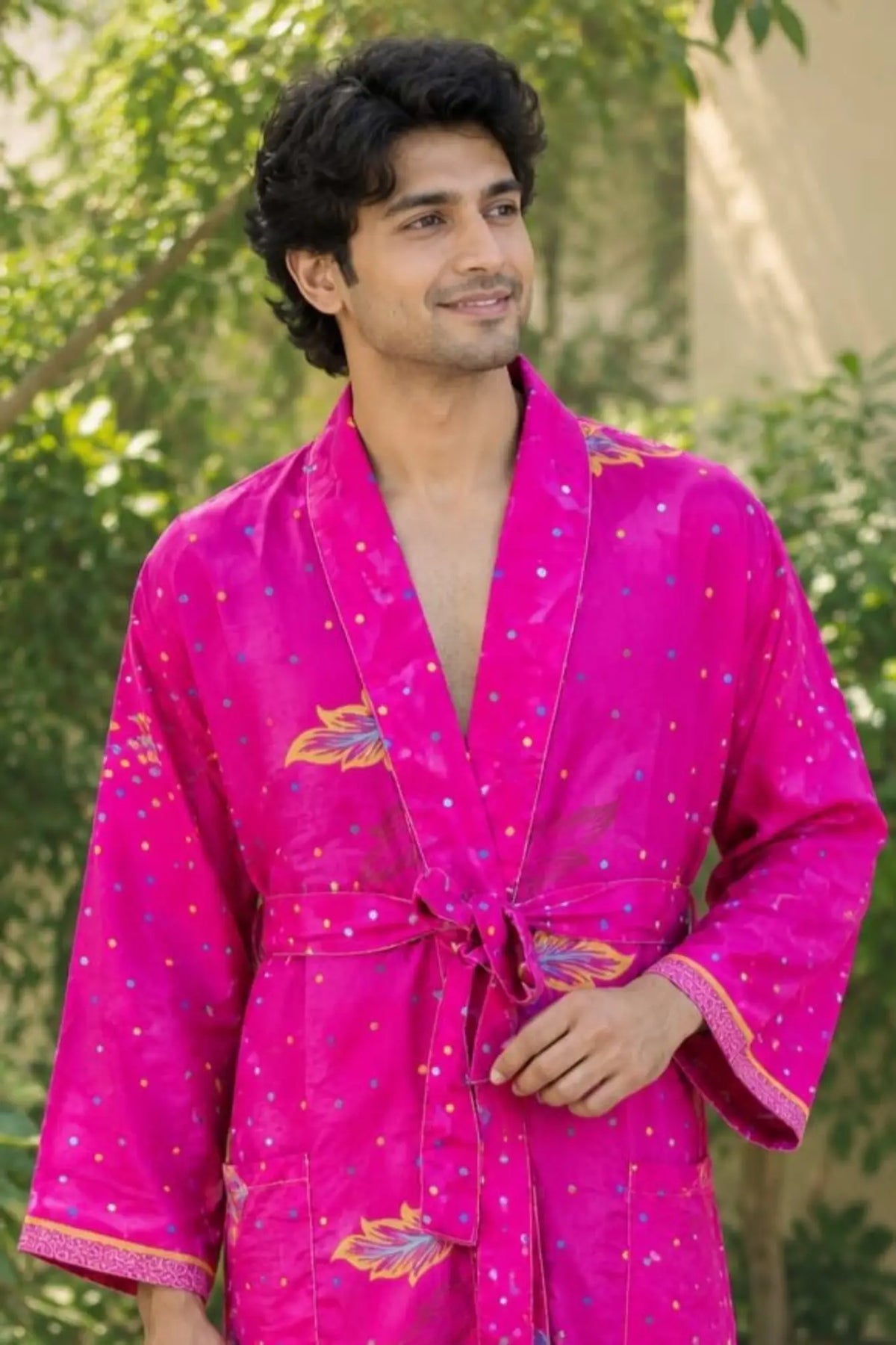 Silky Soft Mens Kimono Robe | Masculine Elegant Classic Sustainable Vintage House Robe gift, Timeless Comfy Lounge Beach Cover Up, Nightwear