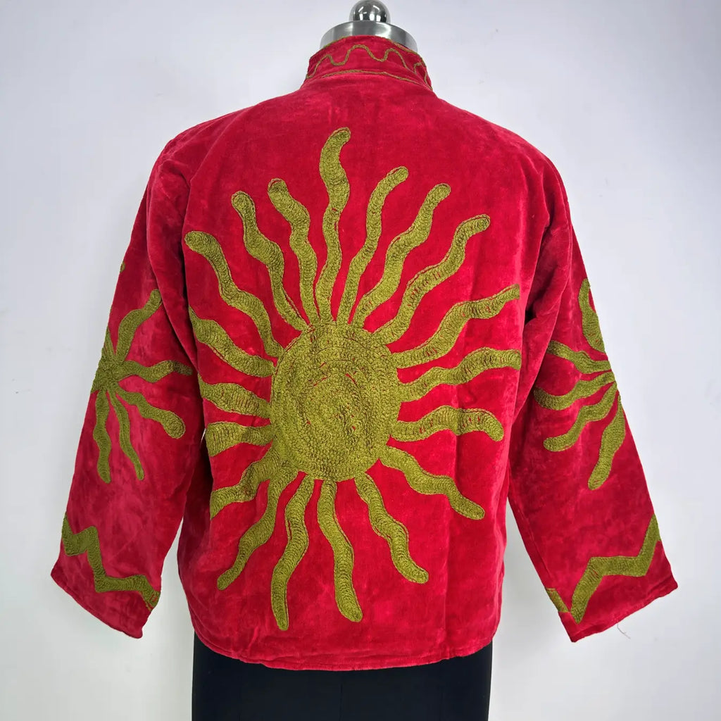 Women's Suzani embroidered Velvet Jacket