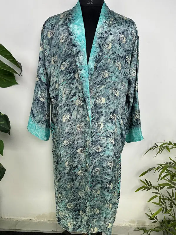 Silky Soft Mens Kimono Robe | Masculine Elegant Classic Sustainable Vintage House Robe gift, Timeless Comfy Lounge Beach Cover Up, Nightwear