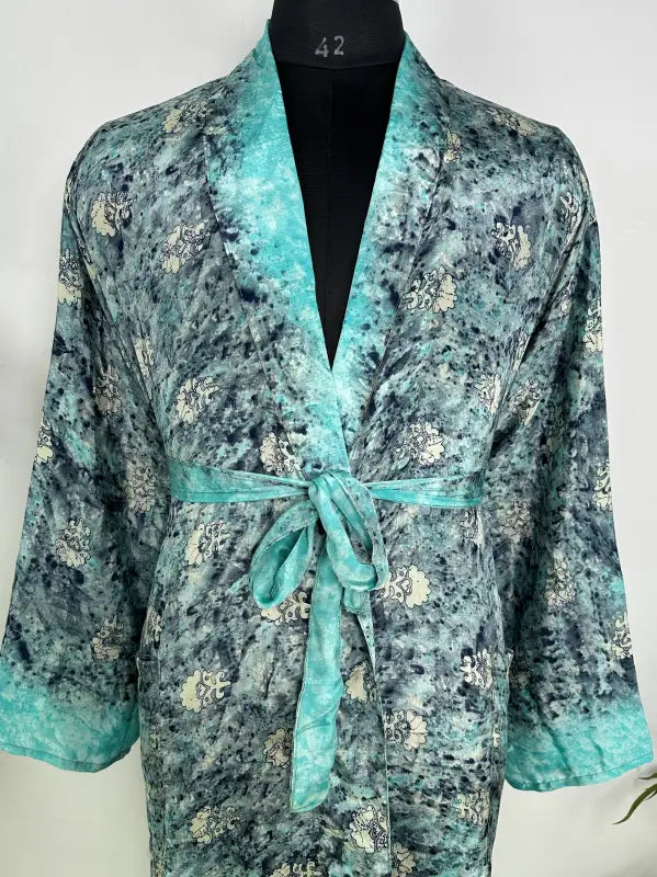 Silky Soft Mens Kimono Robe | Masculine Elegant Classic Sustainable Vintage House Robe gift, Timeless Comfy Lounge Beach Cover Up, Nightwear