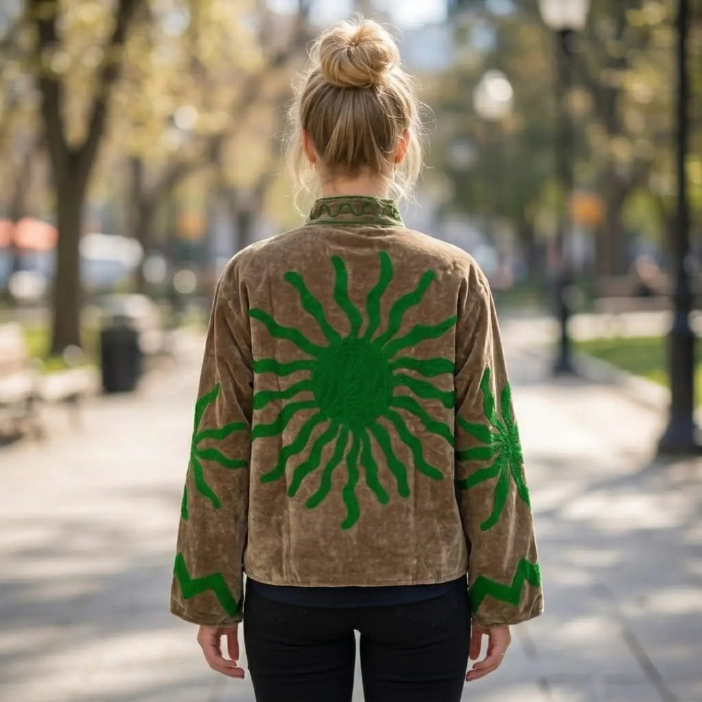 Women's Suzani embroidered Velvet Jacket
