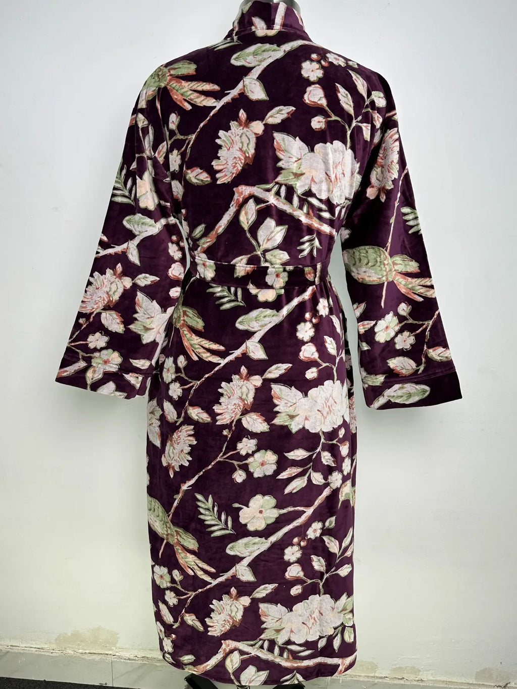 Luxury Velvet  Womens Kimono | Boho Reversible Dressing Gown With Lining, Womens Clothing, Bridal Robe, Smoking Jacket For Her, Spa Gift
