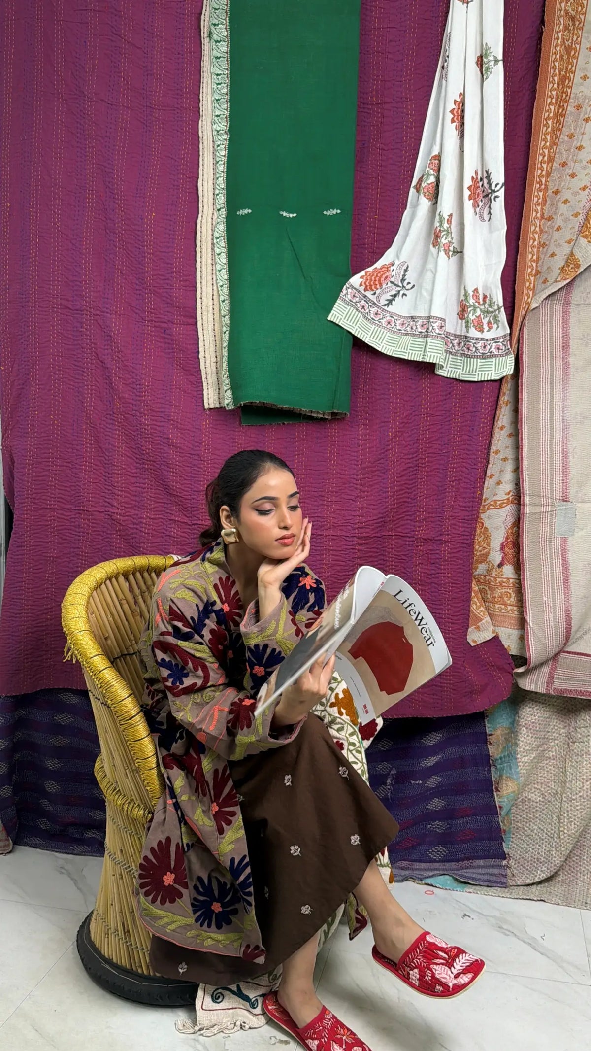 Women's Suzani embroidered Cotton Jacket