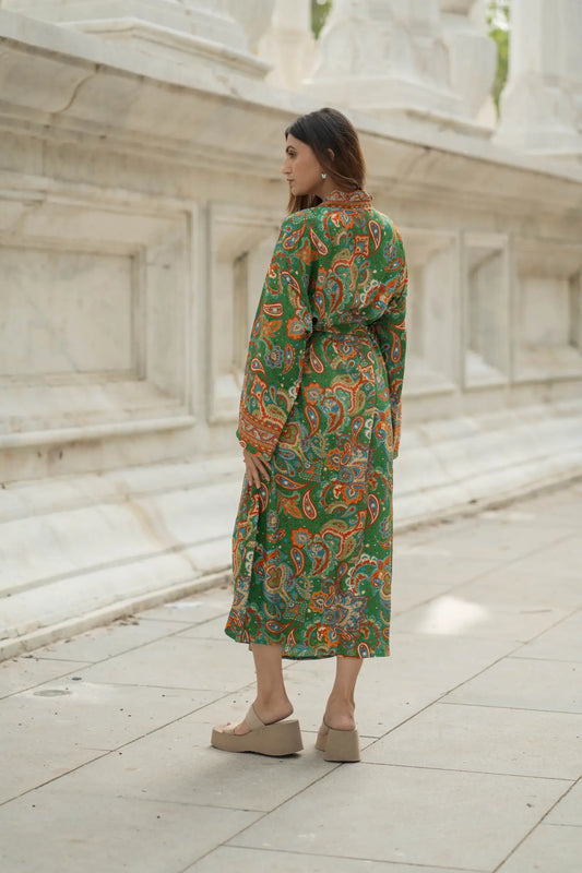 Luxury Silk Blend Kimono for Women | Long Dressing Gown, Soft Breathable Loungewear, Sleepwear, Bridesmaid & Beach Resort Wear Gift for Her