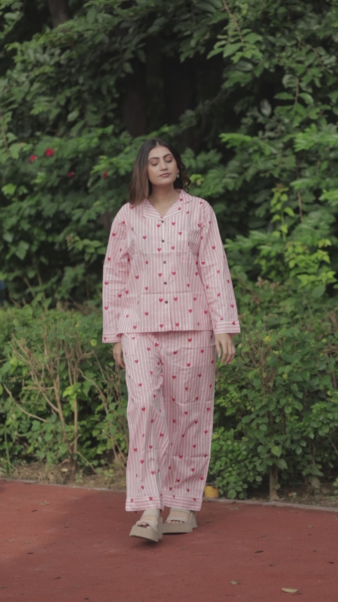 Hand Block Print Cotton PJ Set for Women Soft Lightweight Sleepwear, Breathable Floral Loungewear with Pockets, Boho Holiday Co-Ord Set