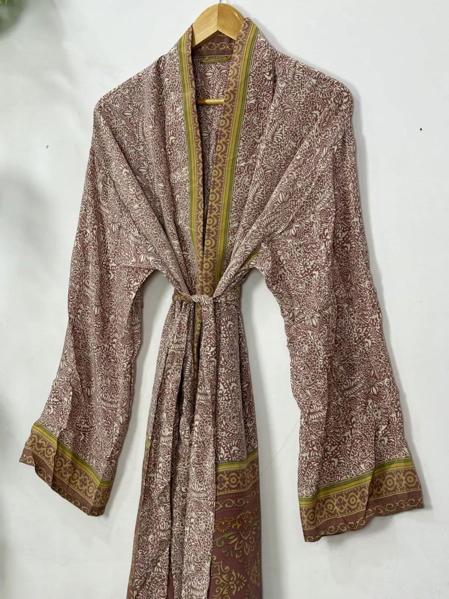 Men's Recycled Silk Kimono Robe