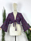 Yak Wool Blend Bell-Sleeve Wrap Top